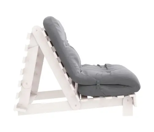 Dīvāngulta Ar Matraci, Balta, 90X206X11 Cm, Priedes Masīvkoks Vidaxl