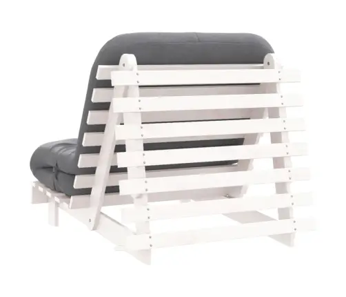 Dīvāngulta Ar Matraci, Balta, 90X206X11 Cm, Priedes Masīvkoks Vidaxl