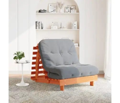 Futono Sofa-Lova Su Čiužiniu, Vaško Ruda, 90X206X11cm Pušis