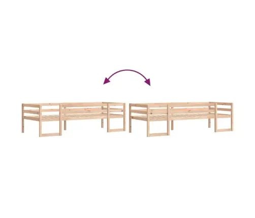 Bērnu Gultas Rāmis, 90X190 Cm, Priedes Masīvkoks Vidaxl