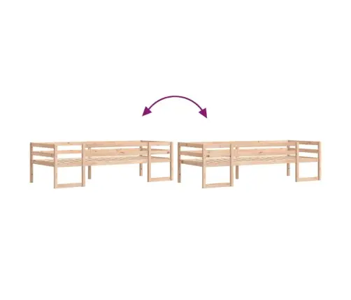 Bērnu Gultas Rāmis, 75X190 Cm, Priedes Masīvkoks Vidaxl