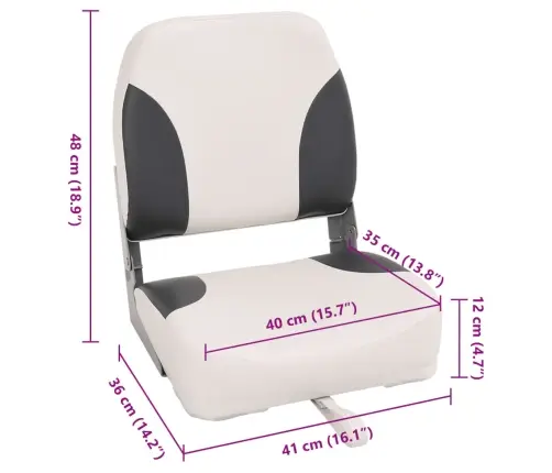 Laivas Sēdeklis Ar Fiksācijas Siksnu, Salokāms, 41X36X48 Cm Vidaxl