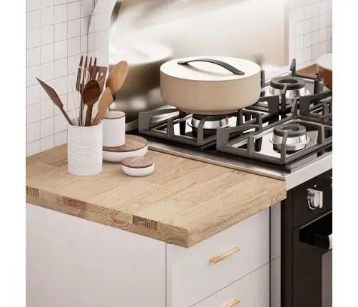 Virtuves Darba Virsma 40X63,5X4 Cm Ozola Masīvkoks Taisnstūra Vidaxl