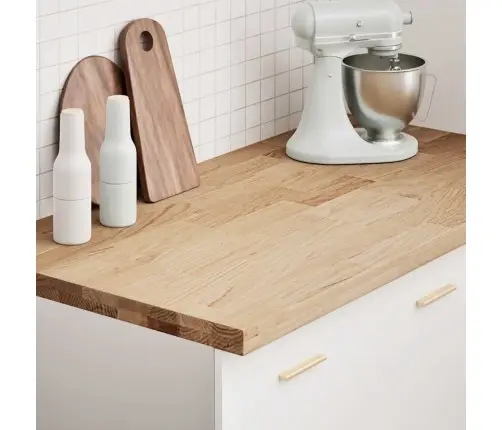 Virtuves Darba Virsma 120X63,5X4 Cm Ozola Masīvkoks Taisnstūra Vidaxl