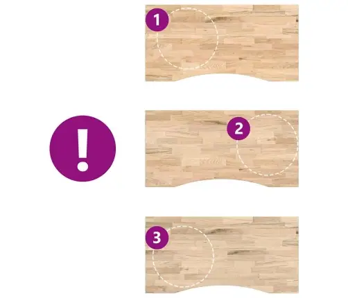 Rašomojo Stalo Stalviršis, Neapdorotas Ąžuolo, Stačiakampis