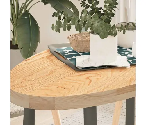 Stalviršis, 100X50X4 cm Ąžuolo Medienos Masyvas, Ovalo Formos