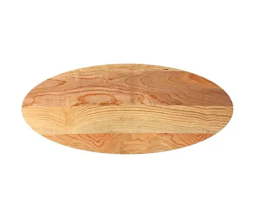 Galda Virsma, Gaiši Brūna, 140X60X4 Cm, Ozola Masīvkoks, Ovāls Vidaxl