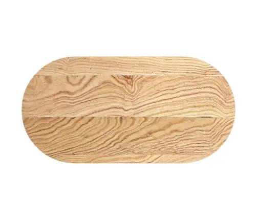 Lauaplaat 80X40X2 Cm Täispuidust Tamm Ovaalne