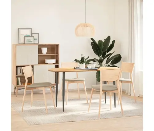 Galda Virsma, 140X60X2 Cm, Ozola Masīvkoks, Ovāls Vidaxl