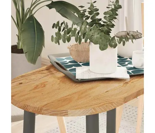 Lauaplaat, Helepruun, 80 X 40 X 2 cm Tammepuit Ovaalne