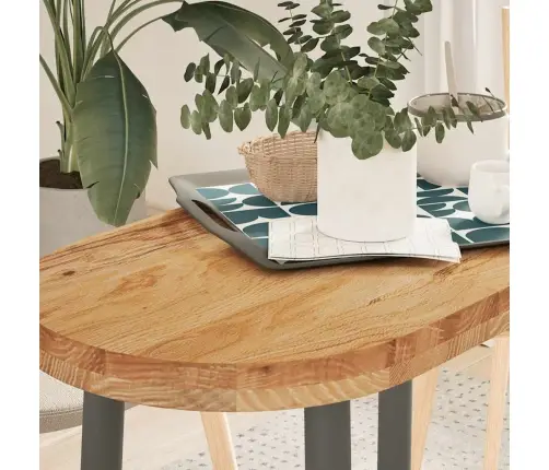 Galda Virsma, Gaiši Brūna, 80X40X4 Cm, Ozola Masīvkoks, Ovāls Vidaxl