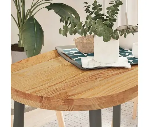 Stalviršis, Šviesiai Rudas, 100X50X4 cm Ąžuolo Masyvas, Ovalo