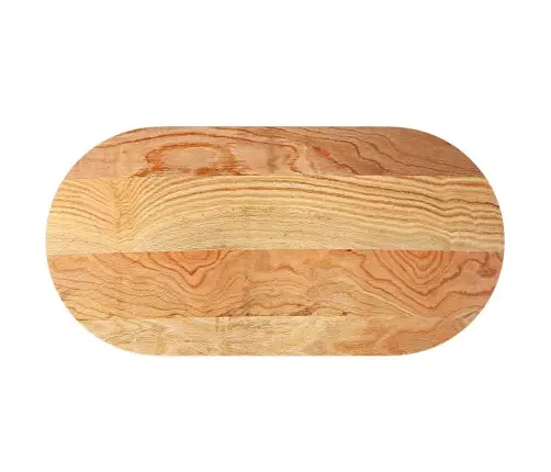 Lauaplaat, Helepruun, 120 X 60 X 4 cm Tammepuit Ovaalne