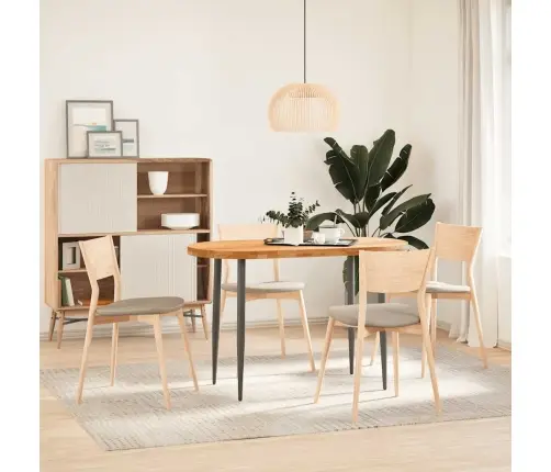 Lauaplaat, Helepruun, 120 X 60 X 4 cm Tammepuit Ovaalne