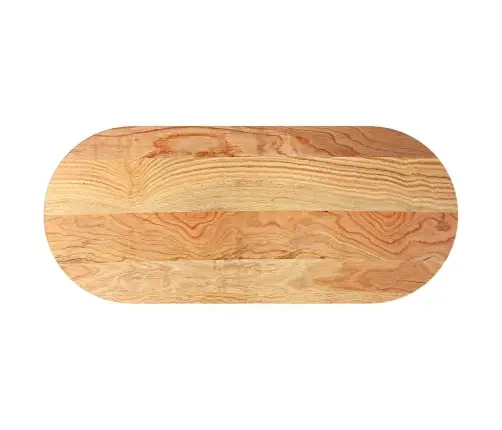 Galda Virsma, Gaiši Brūna, 140X60X4 Cm, Ozola Masīvkoks, Ovāls Vidaxl