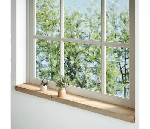 Palodzes 2 Gb., Neapstrādāts, 140X15X2 Cm, Ozola Masīvkoks Vidaxl