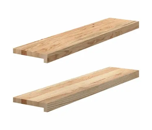 Palodzes 2 Gb., Neapstrādāts, 90X20X2 Cm, Ozola Masīvkoks Vidaxl