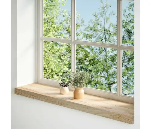 Palodzes 2 Gb., Neapstrādāts, 90X20X2 Cm, Ozola Masīvkoks Vidaxl