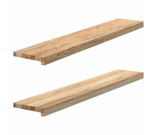 Palodzes 2 Gb., Neapstrādāts, 110X20X2 Cm, Ozola Masīvkoks Vidaxl