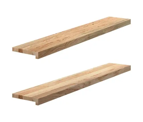 Palodzes 2 Gb., Neapstrādāts, 120X20X2 Cm, Ozola Masīvkoks Vidaxl
