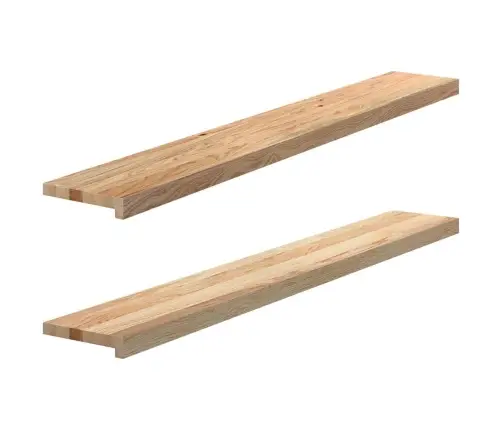 Palodzes 2 Gb., Neapstrādāts, 140X20X2 Cm, Ozola Masīvkoks Vidaxl