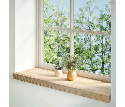 Palodzes 2 Gb., Neapstrādāts, 80X25X2 Cm, Ozola Masīvkoks Vidaxl