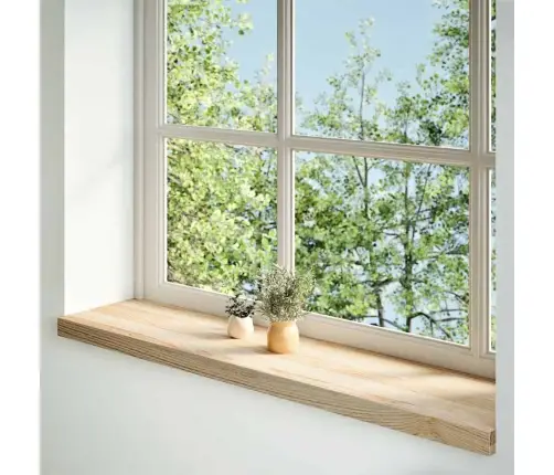 Aknalauad 2 Tk, 120 X 25 X 2 cm Töötlemata Tammepuit