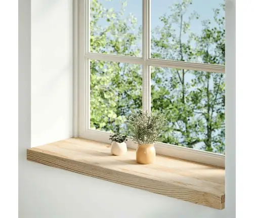 Palodzes 2 Gb., Neapstrādāts, 80X30X2 Cm, Ozola Masīvkoks Vidaxl