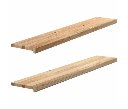 Palodzes 2 Gb., Neapstrādāts, 140X30X2 Cm, Ozola Masīvkoks Vidaxl