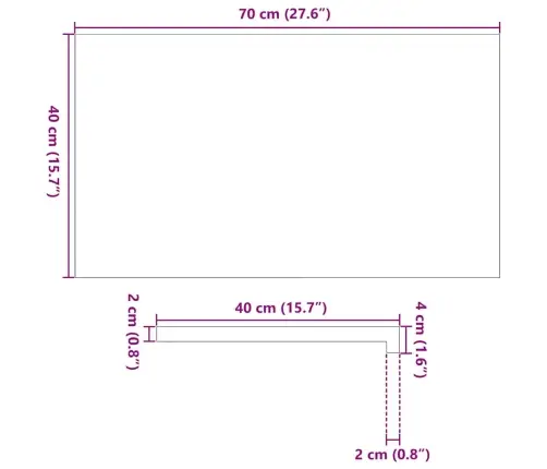 Palodzes 2 Gb., Neapstrādāts, 70X40X2 Cm, Ozola Masīvkoks Vidaxl