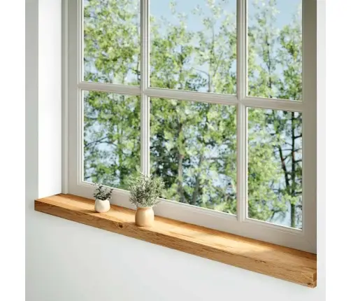 Palodzes 2 Gb., Gaiši Brūns, 140X15X2 Cm, Ozola Masīvkoks Vidaxl