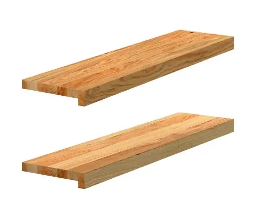 Palodzes 2 Gb., Gaiši Brūns, 80X20X2 Cm, Ozola Masīvkoks Vidaxl