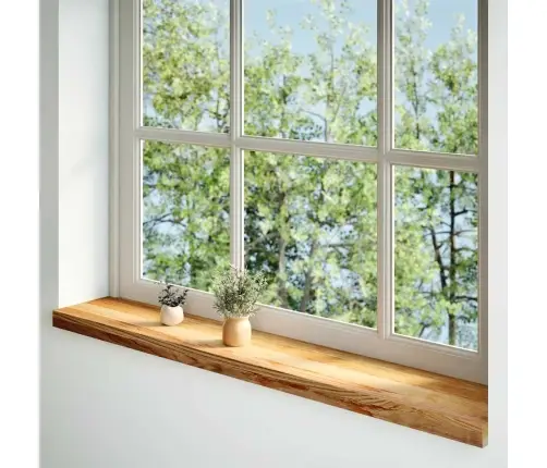 Palodzes 2 Gb., Gaiši Brūns, 110X20X2 Cm, Ozola Masīvkoks Vidaxl