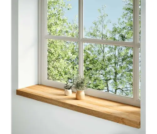 Palodzes 2 Gb., Gaiši Brūns, 110X25X2 Cm, Ozola Masīvkoks Vidaxl