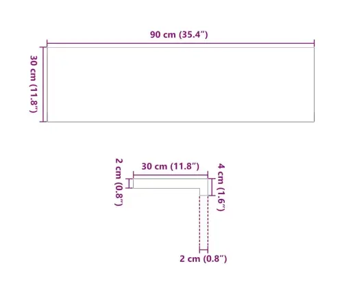 Aknalauad 2 Tk, Helepruun, 90 X 30 X 2 cm Toekas Tammepuit