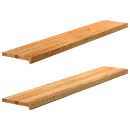 Palodzes 2 Gb., Gaiši Brūns, 140X30X2 Cm, Ozola Masīvkoks Vidaxl