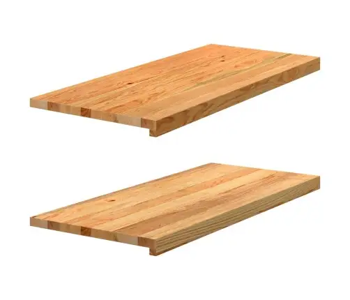 Palangės, 2 Vnt, Šviesiai Rudos, 90X40X2 cm Ąžuolo Medienos