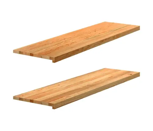 Palangės, 2 Vnt, Šviesiai Rudos, 140X40X2 cm Ąžuolo Medienos