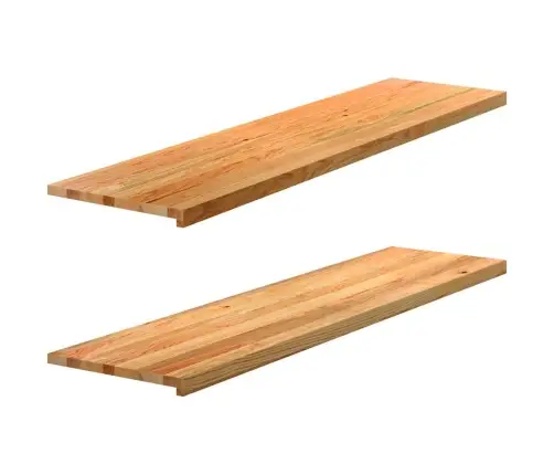 Aknalauad 2 Tk, Helepruun, 160 X 40 X 2 cm Toekas Tammepuit