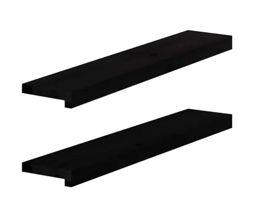 Palodzes 2 Gb., Tumši Brūns, 80X15X2 Cm, Ozola Masīvkoks Vidaxl