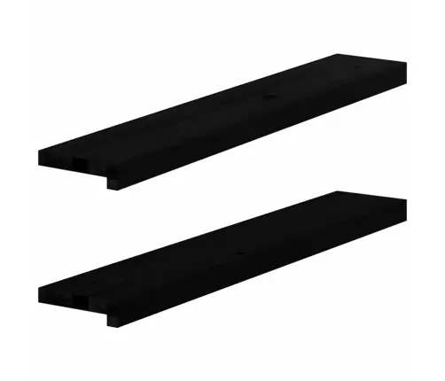 Aknalauad 2 Tk, Tumepruun, 90 X 15 X 2 cm Toekas Tammepuit