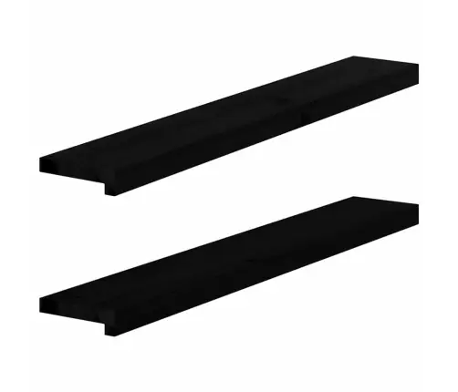 Palodzes 2 Gb., Tumši Brūns, 100X15X2 Cm, Ozola Masīvkoks Vidaxl