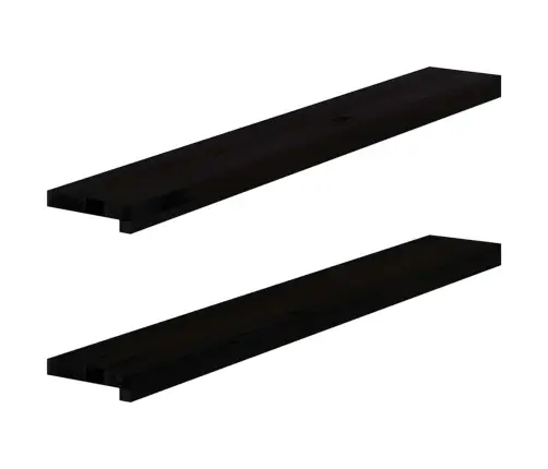 Palodzes 2 Gb., Tumši Brūns, 110X15X2 Cm, Ozola Masīvkoks Vidaxl