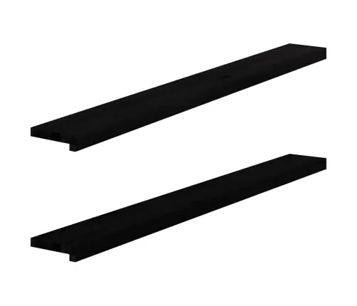 Palangės, 2 Vnt, Tamsiai Rudos, 140X15X2 cm Ąžuolo Medienos