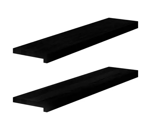 Palodzes 2 Gb., Tumši Brūns, 90X20X2 Cm, Ozola Masīvkoks Vidaxl