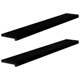 Aknalauad 2 Tk, Tumepruun, 140 X 20 X 2 cm Toekas Tammepuit