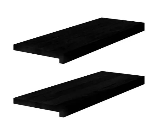 Palodzes 2 Gb., Tumši Brūns, 70X25X2 Cm, Ozola Masīvkoks Vidaxl