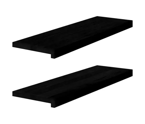 Palodzes 2 Gb., Tumši Brūns, 80X25X2 Cm, Ozola Masīvkoks Vidaxl