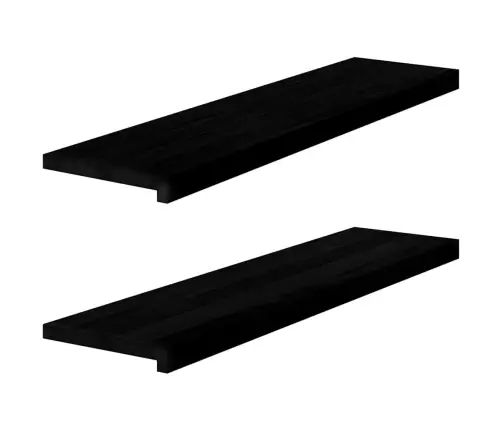 Palangės, 2 Vnt, Tamsiai Rudos, 100X30X2 cm Ąžuolo Medienos