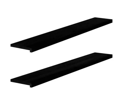 Palangės, 2 Vnt, Tamsiai Rudos, 160X30X2 cm Ąžuolo Medienos